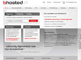Screenshot van website bHosted.nl