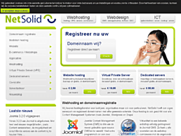 Screenshot van website NetSolid